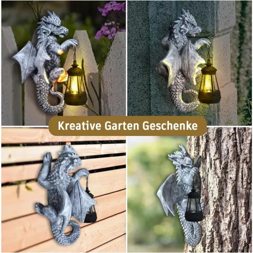 lifemet 3D Sárkány Figura - Kínai Zodiákus Dekoráció Otthonra, Íróasztalra, Ablakpárkányra - Férfi Születésnapi Ajándék Sárkány Szobor