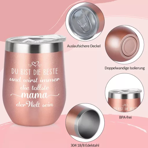 Livole Termikus Bögre Anyák Napjára - 600ml Dupla Falú Hőtartó Ajándék