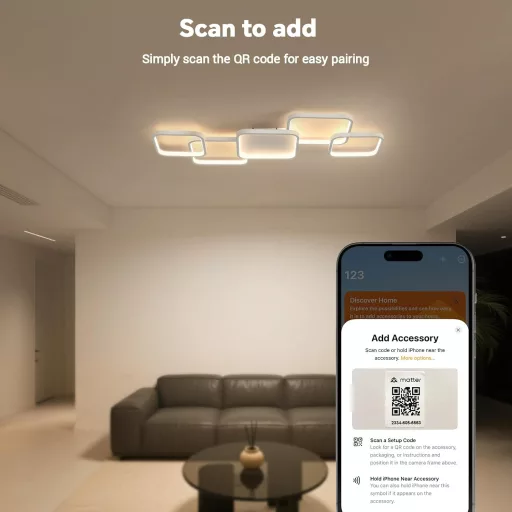 Plafonieră LED BAYHT 56W, intensitate reglabilă, 3000-6500K, aplicație eWeLink