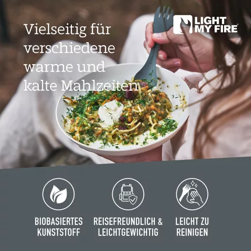 Tacâm 3-în-1 Light My Fire Spork Original pentru camping, fără BPA