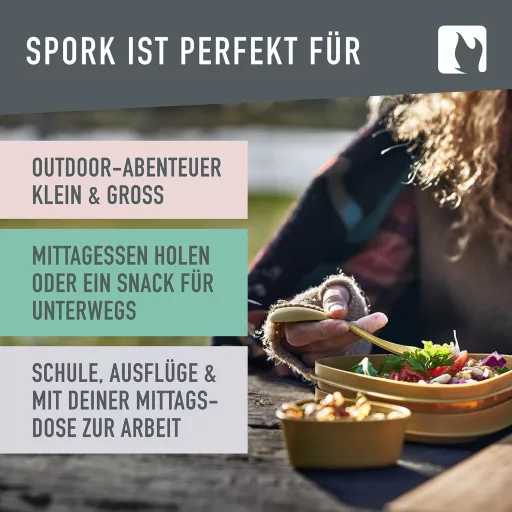 Tacâm 3-în-1 Light My Fire Spork Original pentru camping, fără BPA