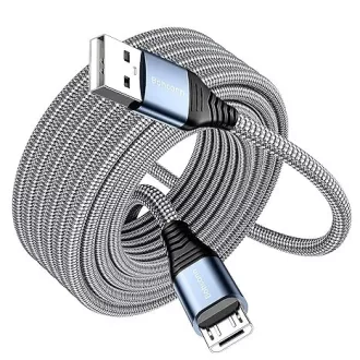   Bohconn Micro USB kábel 9m szürke nylon töltőkábel Samsung Huawei Redmi