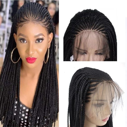 Dámska syntetická pletená parochňa Shangxiu Box Braid s baby hair vlasmi