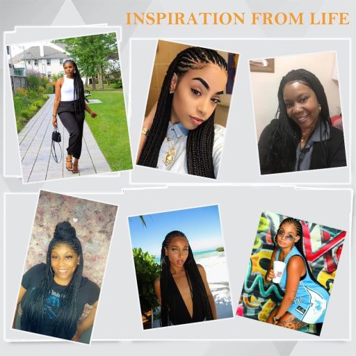 Dámska syntetická pletená parochňa Shangxiu Box Braid s baby hair vlasmi