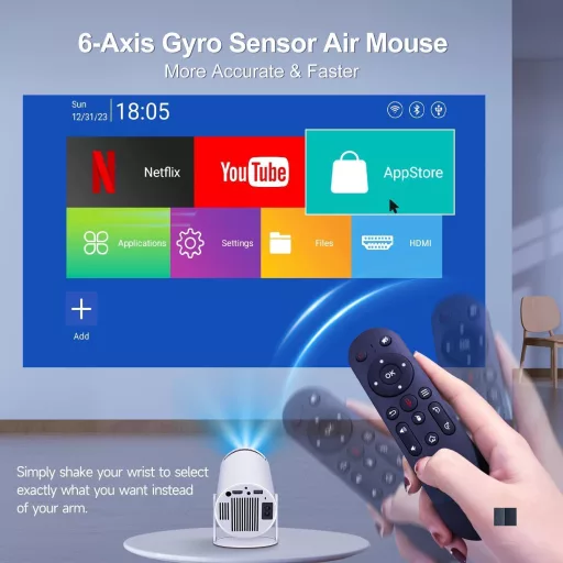 niuniutab 4K 1080P prijenosni mini projektor WiFi 6 Bluetooth 5.0 automatska korekcija slike