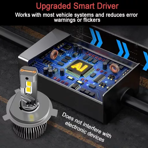 Bec LED RATSTONE H8, luminozitate 330%, 6000K Alb, Lămpi Auto, 2 bucăți