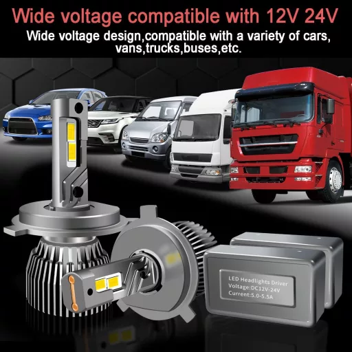 Bec LED RATSTONE H8, luminozitate 330%, 6000K Alb, Lămpi Auto, 2 bucăți