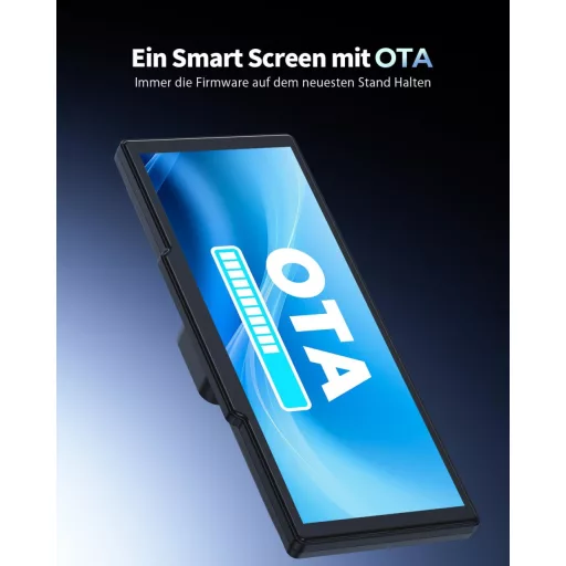 Krunia 8,1" Vezeték Nélküli Hordozható Autós Kijelző 60FPS - Apple CarPlay & Android Auto Támogatás, Tolatókamera, GPS Navigáció, Hangvezérl