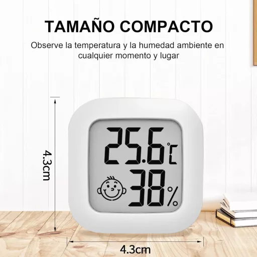 Wepai Mini Digitális Hőmérő és Páratartalom Mérő Szett - 4 db Beltéri Hőmérséklet és Páramérő, Falra Szerelhető vagy Szabadon Álló, CR2032 E