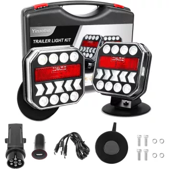   Yinaolan Mágneses Vezeték Nélküli LED Hátsó Lámpa Szett 12V/24V Bluetooth