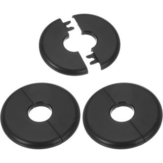   PATIKIL Csőfedő Rozetta 23,5mm Öntapadós Fekete 3db Vízcsatorna Dekoráció