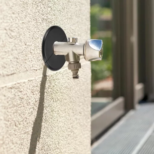 PATIKIL Csőfedő Rozetta 23,5mm Öntapadós Fekete 3db Vízcsatorna Dekoráció