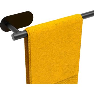   Lushlattice Fürdőszobai Törölközőtartó Fali 40cm Fekete Öntapadós Fúrás Nélkül