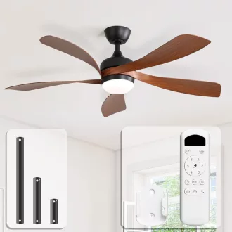   Sofucor 132 cm Mennyezeti Ventilátor Lámpával, Távirányítóval, 6 Fokozat, Időzítő, Hálószobához