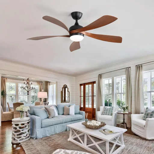 Stropný ventilátor Sofucor 132 cm so svetlom, diaľkovým ovládaním, 6 rýchlosťami a časovačom, do spálne