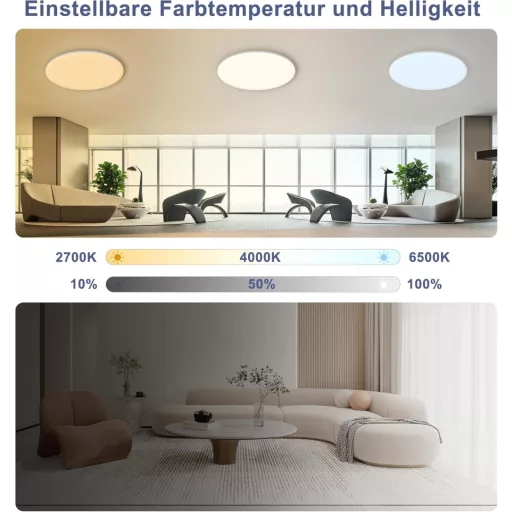 ONDTA LED stropna svjetiljka s mogućnošću prigušivanja 45W, 2700-6500K s daljinskim upravljačem, IP54