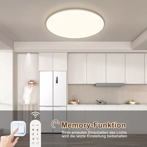 ONDTA LED stropna svjetiljka s mogućnošću prigušivanja 45W, 2700-6500K s daljinskim upravljačem, IP54