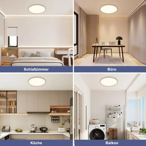 ONDTA LED stropna svjetiljka s mogućnošću prigušivanja 45W, 2700-6500K s daljinskim upravljačem, IP54