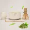 LUMIN TUTU Matcha szertartás készlet fehér - kefe, kanál, tál és tartó