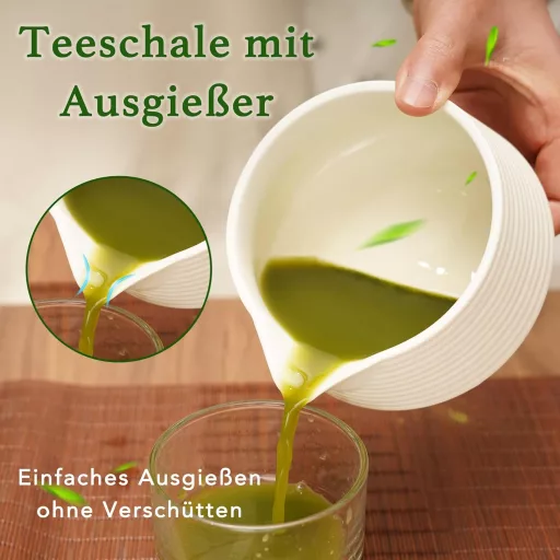 LUMIN TUTU Matcha szertartás készlet fehér - kefe, kanál, tál és tartó