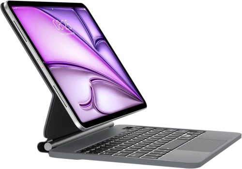 JADEMALL Magic Keyboard iPad Air 13 M2 2024 - Lebegő Állvány, Háttérvilágítás, Érintőpad és Gyorsbillentyűk, Bluetooth Billentyűzet Alumíniu