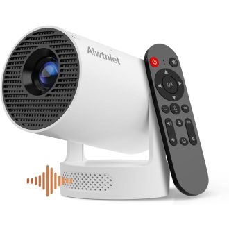   Alwtniet Mini Projektor 4K Wi-Fi 6 Bluetooth 5.4 Hordozható Otthoni Kültéri