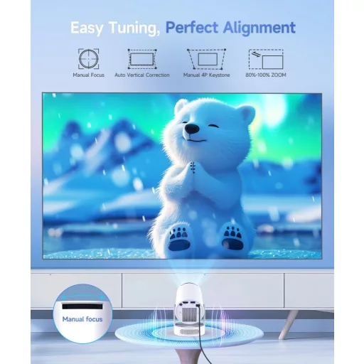Magcubic Mini Projektor 4K FHD 1080P Android 14 WiFi 6 Hordozható Otthoni Mozi