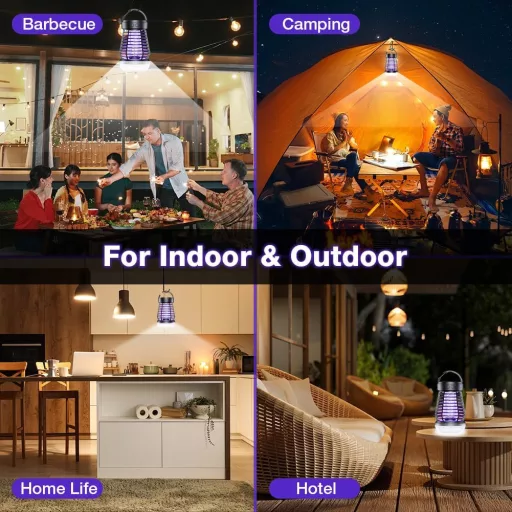 Capcană electrică pentru insecte AOOWU cu UV LED pentru țânțari și muște, 2000V