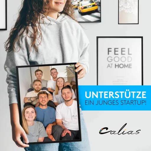 Set okvira za slike Calias A4 Crno Drvo 2 kom - s nelomljivim pleksiglasom, stalkom i kukicom za vješanje - Kvalitetni okviri za fotografije proizvedeni u EU za zid i stol