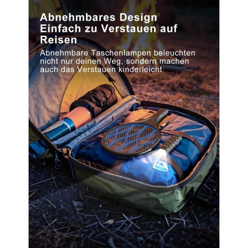 AROEVE Elektromos Légyfogó 4000V USB Töltéssel LED Lámpával Háromrétegű Védőhálóval