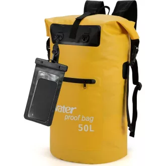   Rucsac impermeabil rolltop WELDUN 35L/50L cu husă de telefon IPX8 pentru caiac, canoe, camping și drumeții
