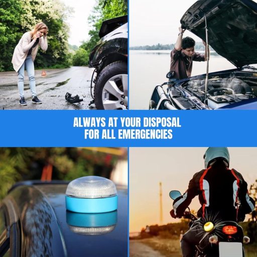 MAGIC SELECT 4 ks výstražných svetiel s certifikáciou DGT pre autá a motocykle s magnetickou základňou a 9V batériou