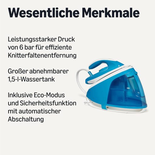 Amazon Basics Gőzvasaló Állomás 1.5L Tartállyal, 240g/min Gőzlökés, 2400W