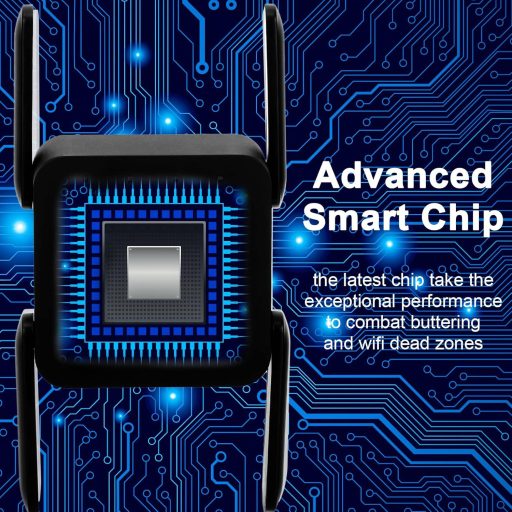 Aenxwa 1200Mbps Dual Band WiFi erősítő 2.4GHz 5GHz 4 antennás