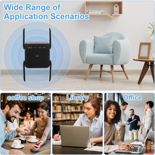 Amplificator WiFi Aenxwa 1200Mbps Dual Band 2.4GHz 5GHz cu 4 antene