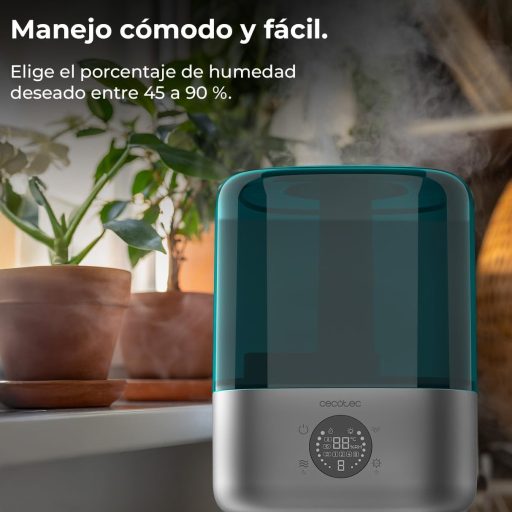 Cecotec Breezecare 2900 okos párásító távirányítóval, 4,5L tartály, érintőképernyő, 8 órás időzítő