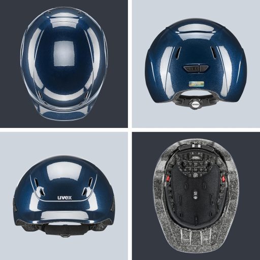 Uvex Kidoxx Gyerek Lovaglósisak - Könnyű Állítható Bukósisak - Optimális Szellőzés - Fényes Kék - 49-54 cm