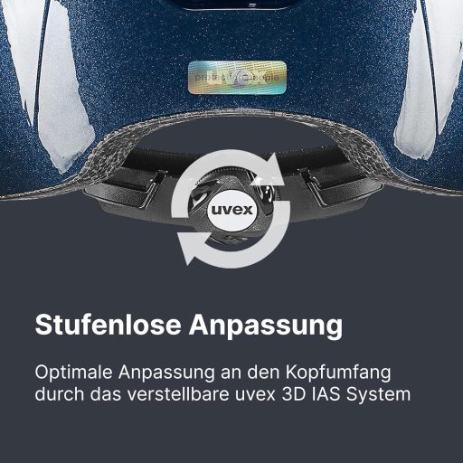 Uvex Kidoxx Gyerek Lovaglósisak - Könnyű Állítható Bukósisak - Optimális Szellőzés - Fényes Kék - 49-54 cm