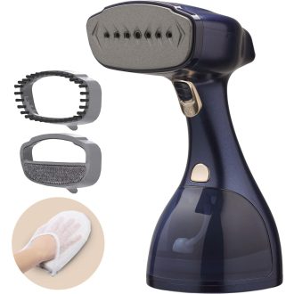   LEBENLANG 1500W kézi ruhasteamer 300ml tartállyal, 2 fej és vasalókesztyű