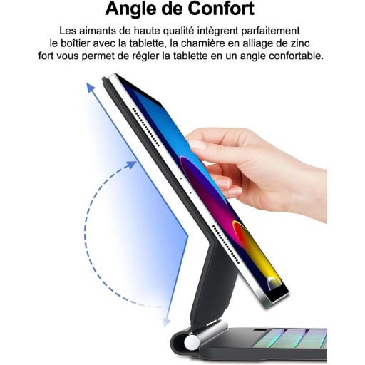 FOGARI iPad A16 11" Billentyűzet Touchpad-dal, Mágneses Rögzítés, 7 Szín Háttérvilágítás