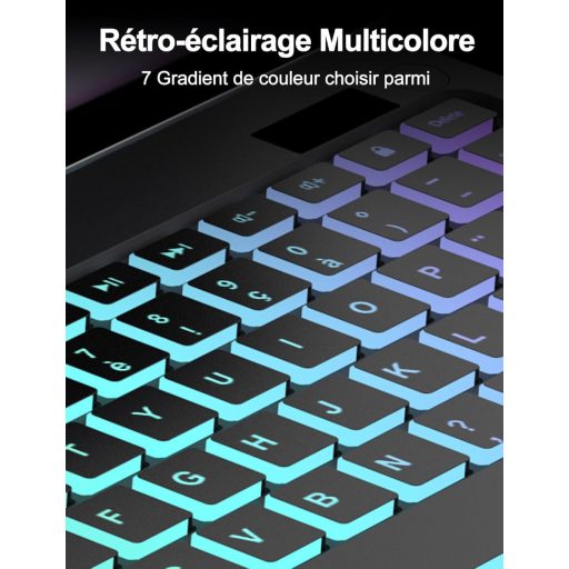 FOGARI iPad A16 11" Billentyűzet Touchpad-dal, Mágneses Rögzítés, 7 Szín Háttérvilágítás