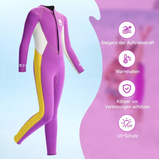 X-mAnTA 2.5mm Gyerek Wetsuit Elöl Cipzárral Termál Úszóruha Fiúknak Lányoknak