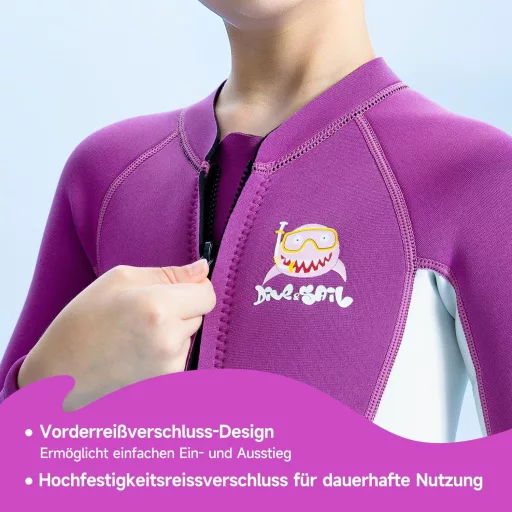 X-mAnTA 2.5mm Gyerek Wetsuit Elöl Cipzárral Termál Úszóruha Fiúknak Lányoknak