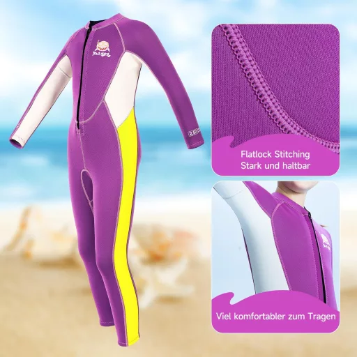 X-mAnTA 2.5mm Gyerek Wetsuit Elöl Cipzárral Termál Úszóruha Fiúknak Lányoknak