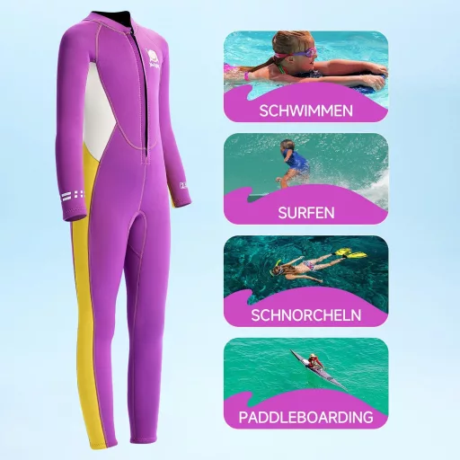 X-mAnTA 2.5mm Gyerek Wetsuit Elöl Cipzárral Termál Úszóruha Fiúknak Lányoknak