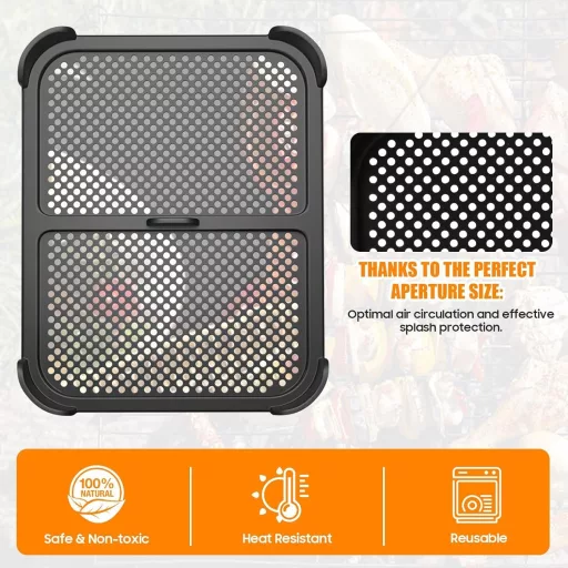 ROMANVIC Ninja AF400EU AF451EU Friteuză cu aer, Protecție împotriva lăcustelor, 2 buc., Ecran anti-stropire grăsime