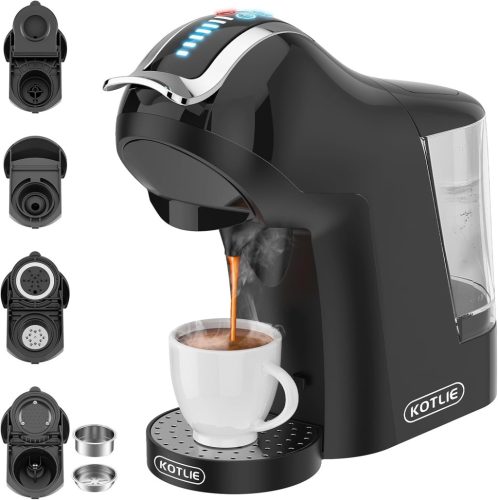 Cafetieră 5 în 1 KOTLIE - 4 Temperaturi, 7 Niveluri de Apă, Compatibilă cu Multiple Capsule, Funcție de Detartrare, Rezervor de 1000ml, Touch Screen