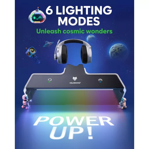 NUBWO G06 Pro Wireless Gaming Headset PS5 50mm, 120 órás akkumulátor, töltőállomás