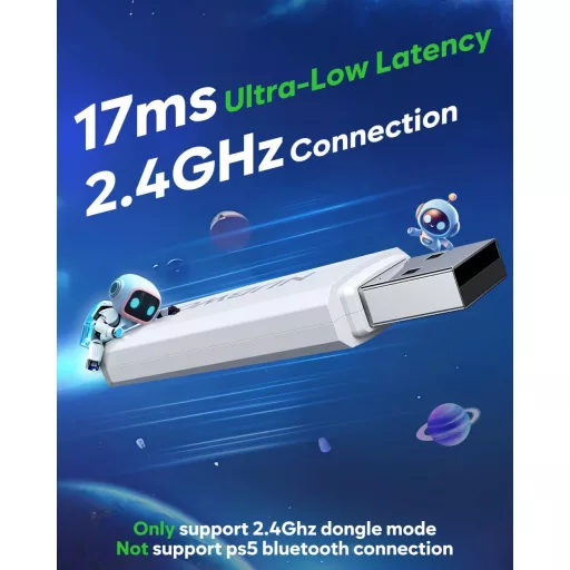 Căști gaming wireless NUBWO G06 Pro pentru PS5, drivere de 50mm, autonomie 120 de ore, stație de încărcare