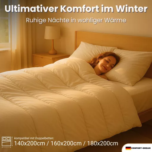 Pilotă 4 Sezoane Confort-dream 240x220 cm Oeko-Tex Premium 550 gsm
